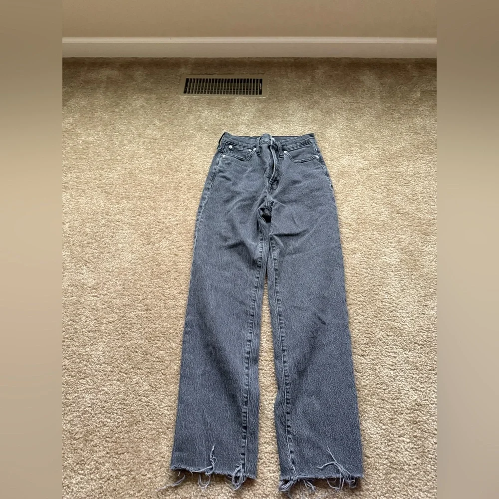 Madewell women’s the perfect vintage straight leg black wash sz 25 - Picture 2 of 5